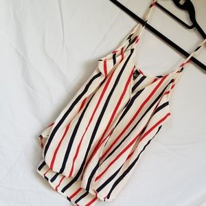 Red, white and blue top